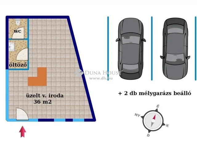 Kiadó kereskedelmi és ipari ingatlan Szombathely, Belváros 36 nm