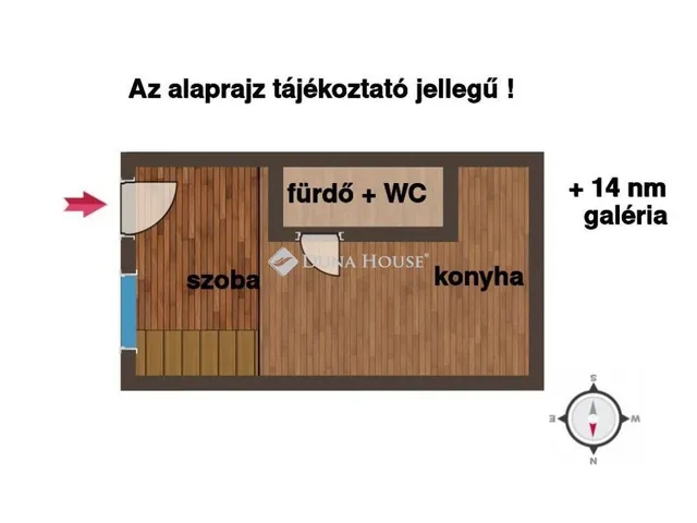 Eladó lakás Budapest VIII. kerület, Józsefváros 16 nm