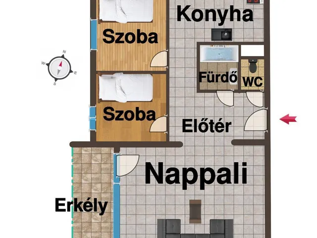 Eladó lakás Budaörs 51 nm
