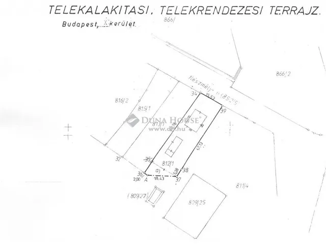 Eladó telek Budapest XI. kerület 955 nm