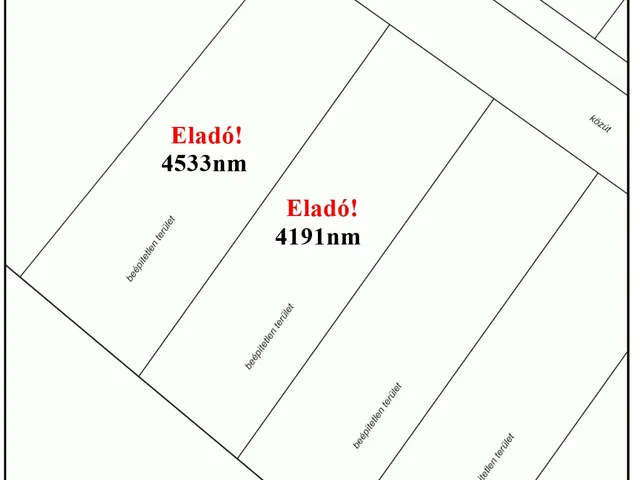 Eladó telek Gödöllő 4533 nm