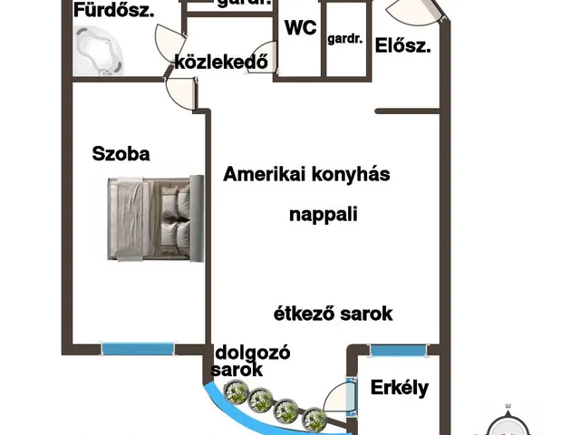 Eladó lakás Budapest XIII. kerület, Újlipótváros 54 nm