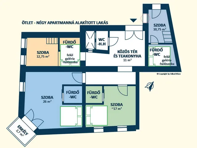 Eladó lakás Budapest VIII. kerület, II. János Pál pápa tér, Kis Fuvaros utca 83 nm