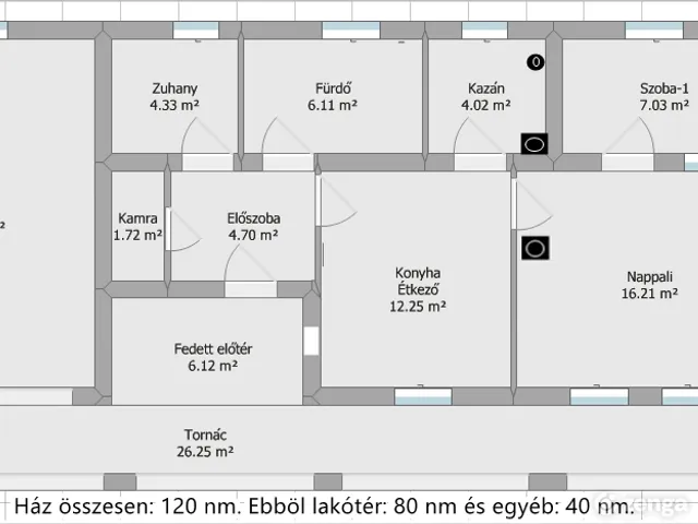 Eladó ház Nagyvázsony 120 nm