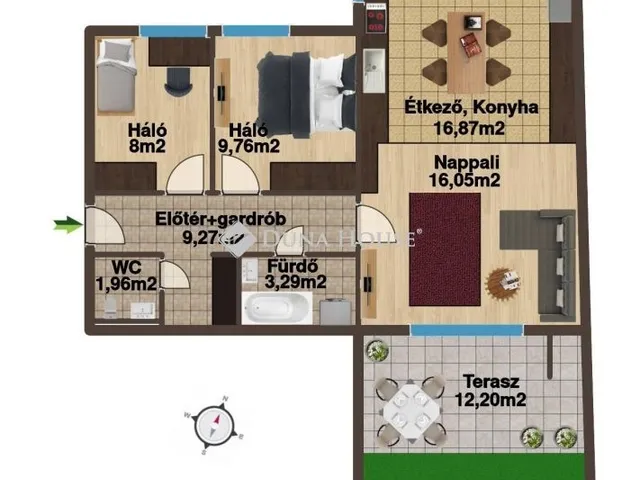 Eladó lakás Kecskemét, Belváros 62 nm