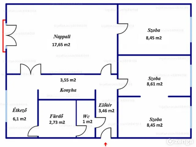 Eladó lakás Székesfehérvár, Víziváros 60 nm