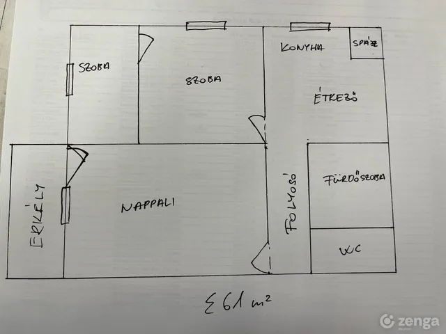 Eladó lakás Szeged, Felsőváros 61 nm