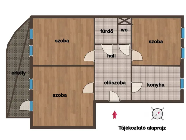 Eladó lakás Budapest IV. kerület, Káposztásmegyer 70 nm