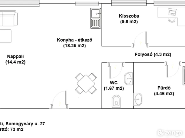 Eladó lakás Dunaharaszti, Bezerédi-lakópark 74 nm