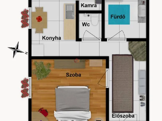 Kiadó lakás Székesfehérvár, Belváros, Horvát István utca 36 nm