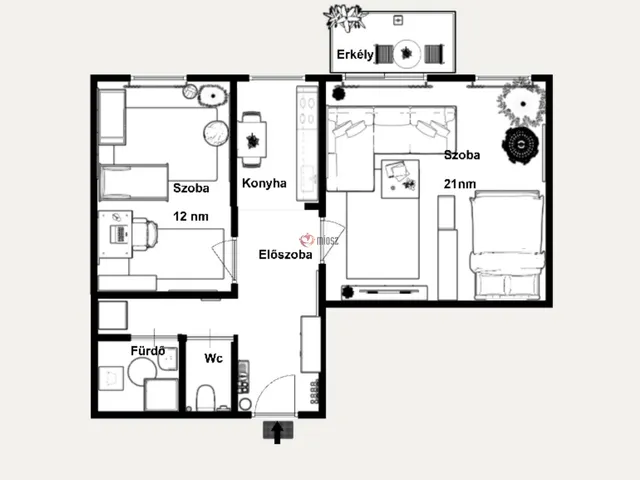 Eladó lakás Székesfehérvár, Víziváros 55 nm