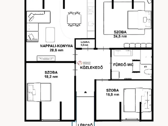 Kiadó lakás Székesfehérvár, Maroshegy 88 nm