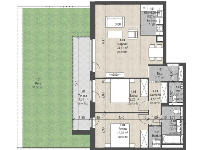 Eladó lakás Budapest XIII. kerület, Angyalföld 85 nm