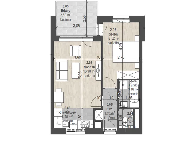 Eladó lakás Budapest XIII. kerület, Angyalföld 48 nm