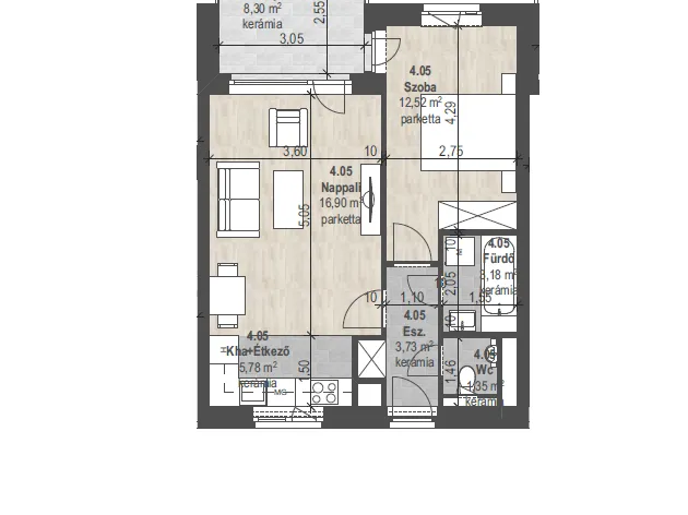 Eladó lakás Budapest XIII. kerület, Angyalföld 48 nm