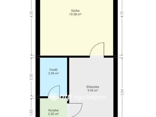 Eladó lakás Pápa 33 nm
