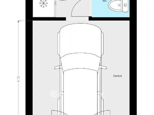 Eladó garázs Pápa 18 nm