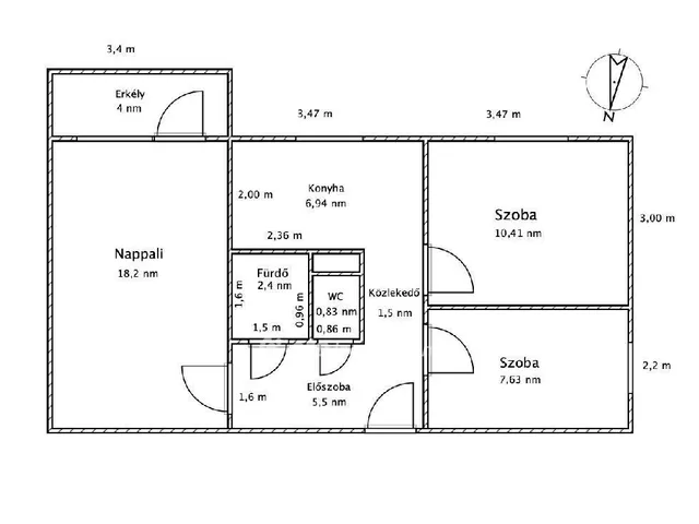Eladó lakás Ajka 55 nm