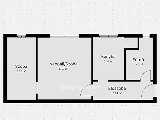 Eladó lakás Pápa, Vajda Péter-lakótelep 45 nm