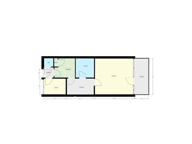 Eladó lakás Pápa, Vajda Péter-lakótelep 44 nm