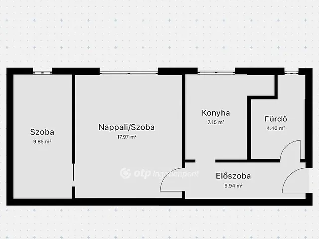 Eladó lakás Pápa, Vajda Péter-lakótelep 45 nm