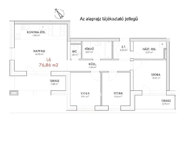 Eladó lakás Győrújbarát 76 nm