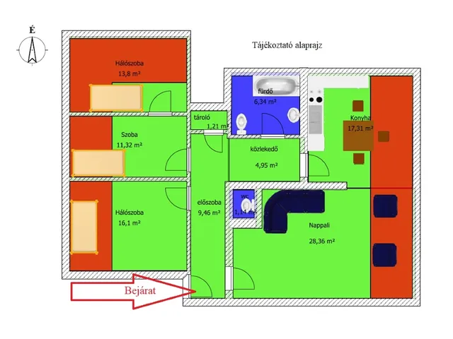 Eladó lakás Dunakeszi 78 nm