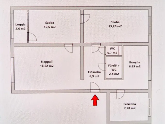 Eladó lakás Budapest XV. kerület, Újpalota 69 nm