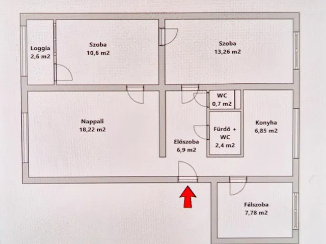Eladó lakás Budapest XV. kerület, Újpalota 69 nm