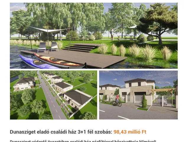 Eladó ház Dunasziget 90 nm