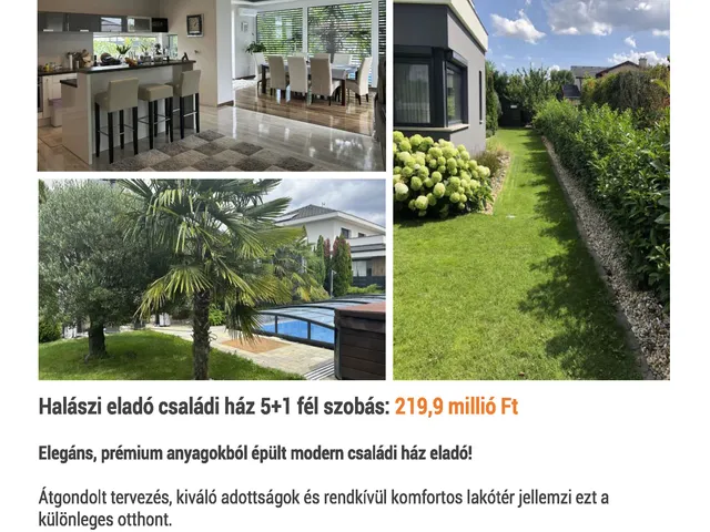 Eladó ház Halászi 218 nm