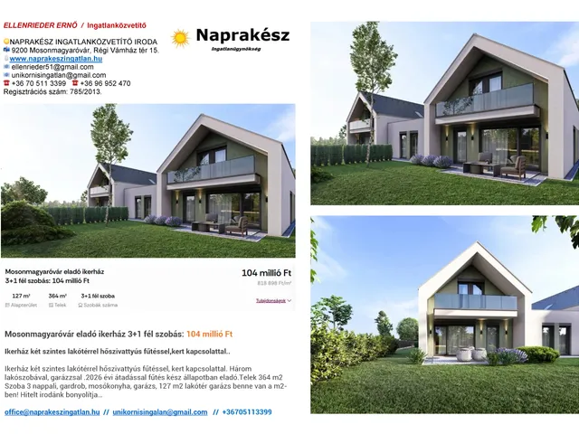 Eladó ház Mosonmagyaróvár, Magyaróvár 127 nm