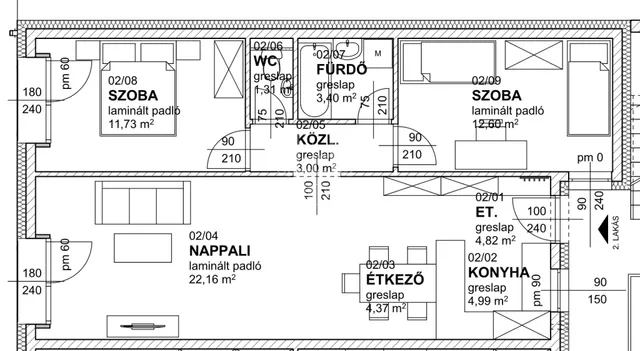 Eladó lakás Kaposvár, Belváros 69 nm