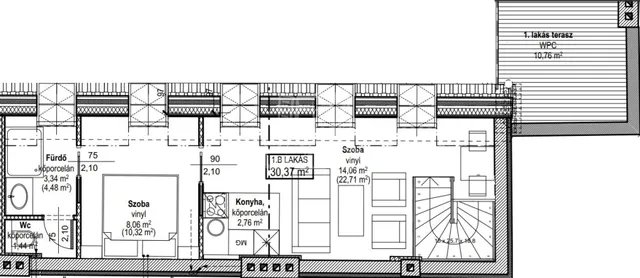 Eladó lakás Budapest VI. kerület 41 nm