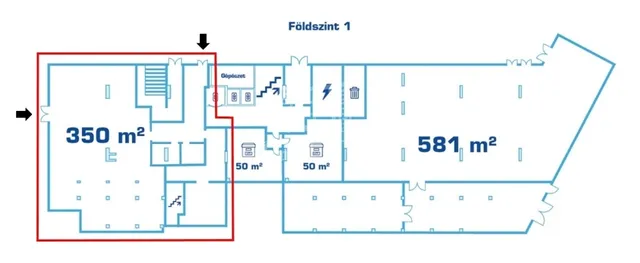 Kiadó kereskedelmi és ipari ingatlan Székesfehérvár, Belváros 350 nm