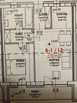 Eladó lakás Komárom 50 nm