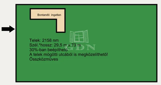 Eladó telek Farmos 2158 nm