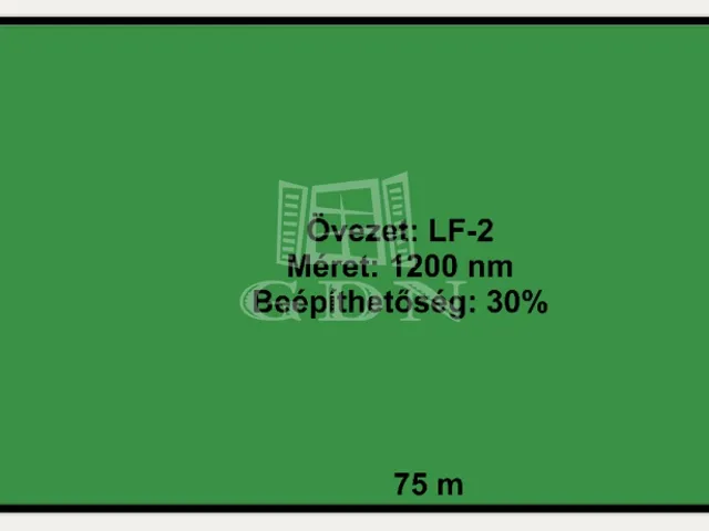 Eladó telek Tóalmás 1200 nm