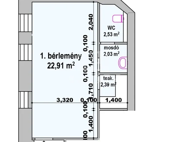 Kiadó kereskedelmi és ipari ingatlan Budapest IX. kerület 22 nm