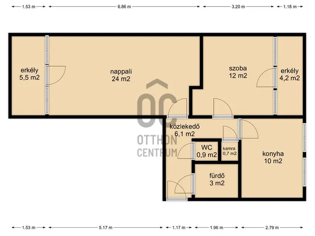 Eladó lakás Nagykanizsa 59 nm