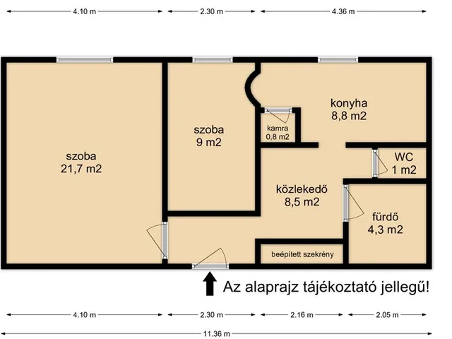 Eladó lakás Nagykanizsa, Keleti városrész 54 nm