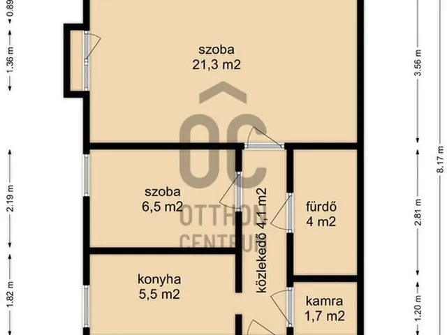 Kiadó lakás Nagykanizsa, Belváros 42 nm