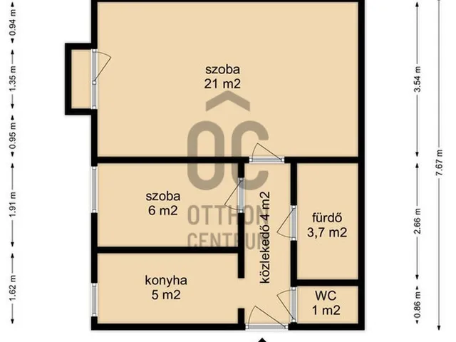 Eladó lakás Nagykanizsa, Belváros 40 nm