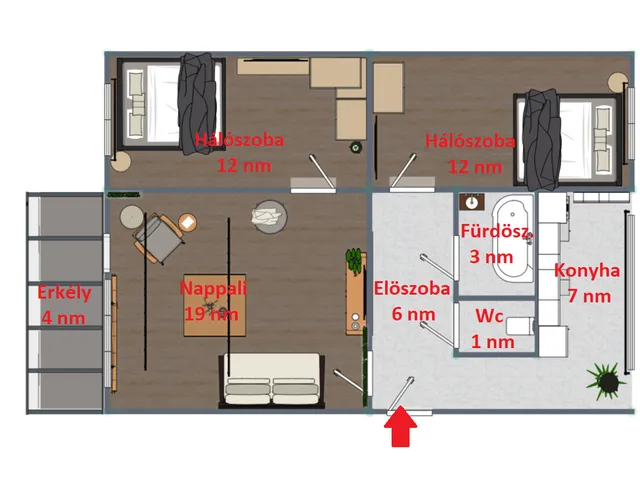 Eladó lakás Budapest XV. kerület, Rákospalota 64 nm