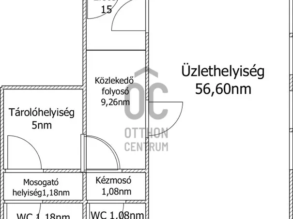 Kiadó kereskedelmi és ipari ingatlan Körmend 75 nm