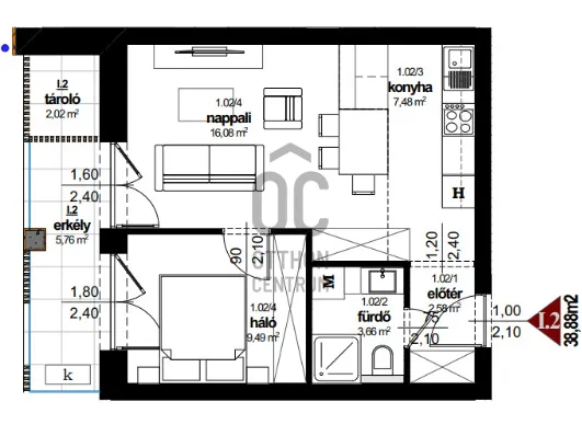 Eladó lakás Kőszegszerdahely 42 nm