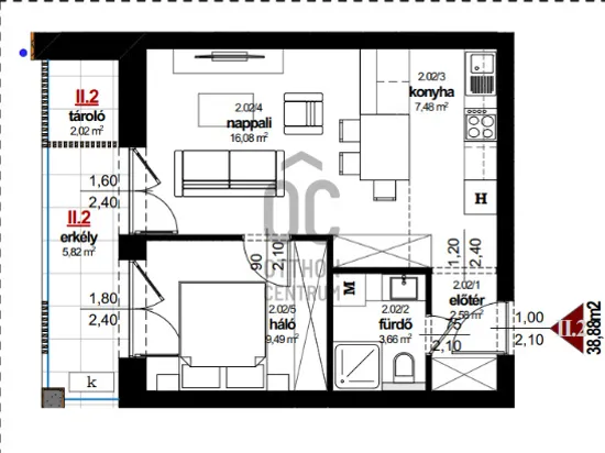 Eladó lakás Kőszegszerdahely 43 nm