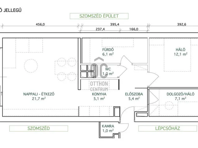 Eladó lakás Budapest II. kerület, Zöldmál 63 nm