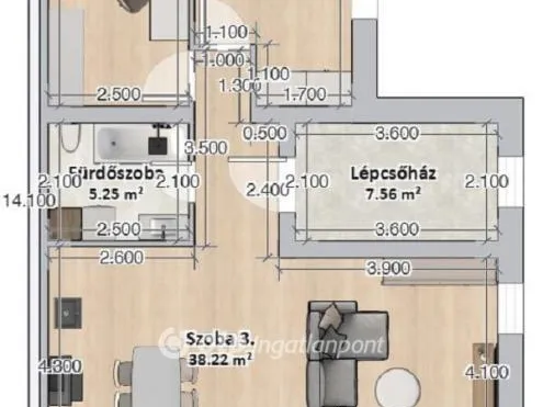 Eladó lakás Budapest III. kerület, Ürömhegy 72 nm