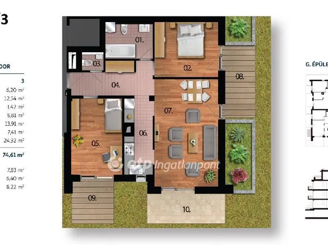 Eladó lakás Budapest XI. kerület 74 nm